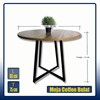 meja kafe minimalis termurah / meja makan / round table / meja bulat m-1