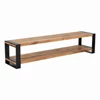 rak serbaguna/meja besi kombinasi kayu minimalis