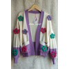 atasan wanita cardigan rajut saku motif bunga gembul-1