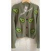 atasan wanita cardigan rajut motif avocado