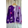 atasan wanita cardigan rajut candy motif bunga gembul