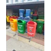 waste bin fiber oval triple / tempat sampah fiber-1