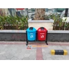 pabrik tempat sampah bulat dua warna 0013 / tempat sampah-1