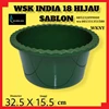 baskom plastik india 18 hijau sablon wkny