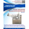 filling and sealing machine with heating gun jet-ff31