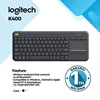 logitech k400 plus keyboard wireless - original garansi resmi 1 tahun