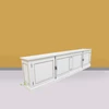 meja dapur classic style warna putih desain elegant kerajinan kayu