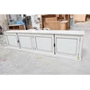 meja dapur classic style warna putih desain elegant kerajinan kayu-1