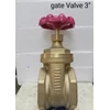 gate valve / stop kran bahan kuningan / brass 3 inch merk unnu
