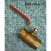 ball valve / stop kran bahan kuningan / brass 1 inch merk unnu