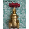 gate valve / stop kran bahan kuningan / brass 1 1/2 inch merk unnu