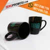 souvenir mug promosi custom sablon gelas keramik full hitam