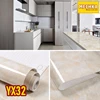 yx32 - pvc sheet motif marmer pelapis furnitur, meja, kitchen set dll