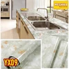 yx09 - pvc sheet motif marmer pelapis furnitur, meja, kitchen set dll