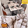 yx41 - pvc sheet motif marmer pelapis furnitur, meja, kitchen set dll