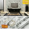 yx46 - pvc sheet motif marmer pelapis furnitur, meja, kitchen set dll