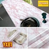 yx81 - pvc sheet motif marmer pelapis furnitur, meja, kitchen set dll