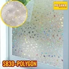 sb3d-polygon glass sheet stickers stiker kaca sandblast 3d hologram