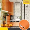 pg-orange pvc sheet polos glossy pelapis furnitur, meja dll