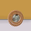 cermin eclipse motif ukir gold kerajinan kayu