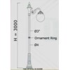 tiang pju decorative s3-2arm