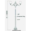 tiang pju decorative dn-2arm