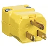 straight blade plug: 5-15p, 15a, 125v ac, yellow 2 poles - connectors-1