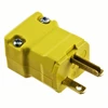 straight blade plug: 6-15p, 15a, 250v ac, yellow 2 poles - connectors-1