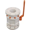 ball valve pvdf 4 inci flange universal standard - 100 mm