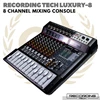 recording tech luxury 8 mixing console | audio mixer 8 channel luxury8-1