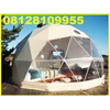 tenda dome geodesic untuk penginapan pedalaman hutan
