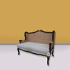 sofa mozes mix rattan kerajinan kayu