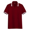 kaos polo kerah strip putih