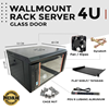 wallmount rack 4u single door rack server murahh