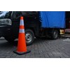 traffic cone pvc alas hitam & merah – 70cm / 90cm
