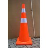 traffic cone pvc alas hitam & merah – 70cm / 90cm-1