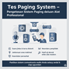 tes paging system – pengetesan sistem paging dengan alat profesional