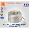flexibel copper braid / tembaga 12mm (2 x 13mm) import / tinned copper