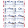 papan nama meja / name desk stainless gravir berholder aluminium 20 cm-4