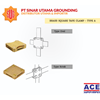 square tape clamp type a 25 x 3mm (import) / square klem 25 x 3mm-3