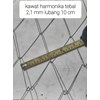 kawat harmonika pagar galvanis tebal 2,8 mm lubang 8 cm dan 10 cm