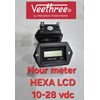 veethree 140931 lcd hour meter - 10-28 vdc - genuine original