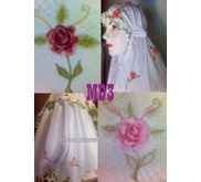 Mukena Bordir Mawar Daun 3 (MD3)