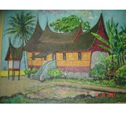 Rumah Gadang (Lukisan Cat Minyak)