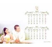 Kartu Undangan Pernikahan Bentuk Kalender 8.3