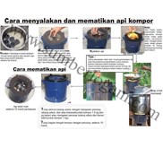 Cara menyalakan/mematikan kompor Batubara