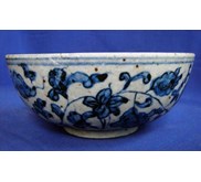Ming Blue White Floral Bowl