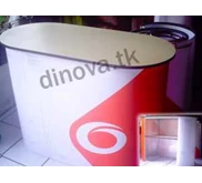 meja display, counter desk iron