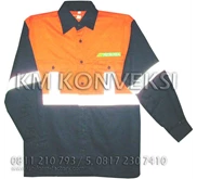 KML-01 Kemeja Lapangan dengan reflector Scotchlite 1(Safety Workwear Uniform Shirt with Scotchlite reflector 1)
