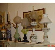 Lampu minyak - lampu meja antik